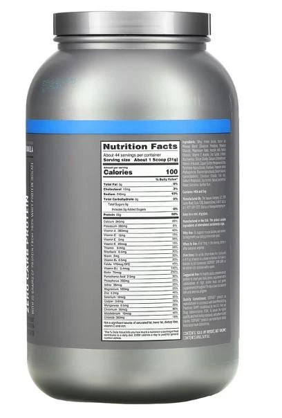 Протеин Isopure Zero Carb, сливочная ваниль, 1360 г (44 порции) - изображение 2