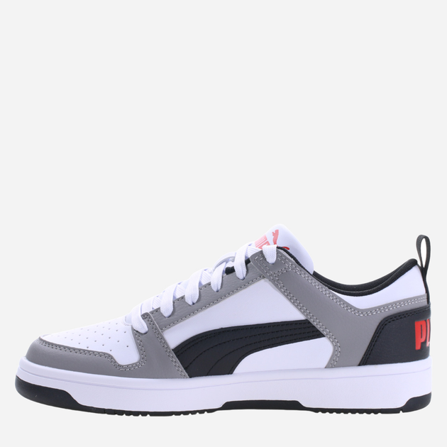 Підліткові кеди для хлопчика Puma Rebound Layup Lo SL Jr 370490-20 39 Білий/Сірий (4099683244630) - зображення 2