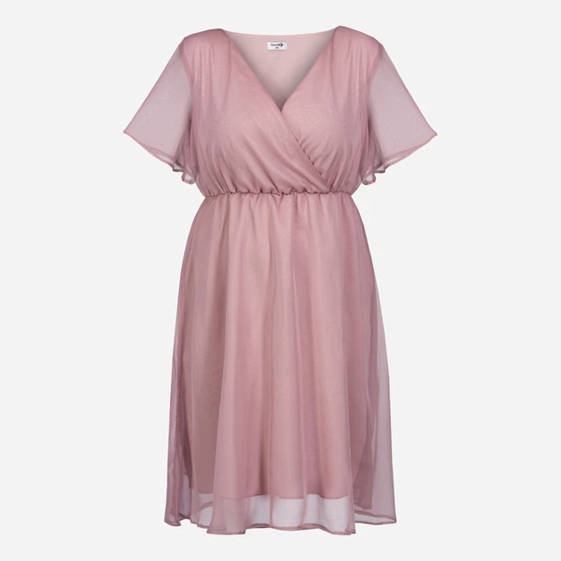 Sukienka trapezowa damska midi Karko SA400 38 Różowa (5903676032939) - obraz 9