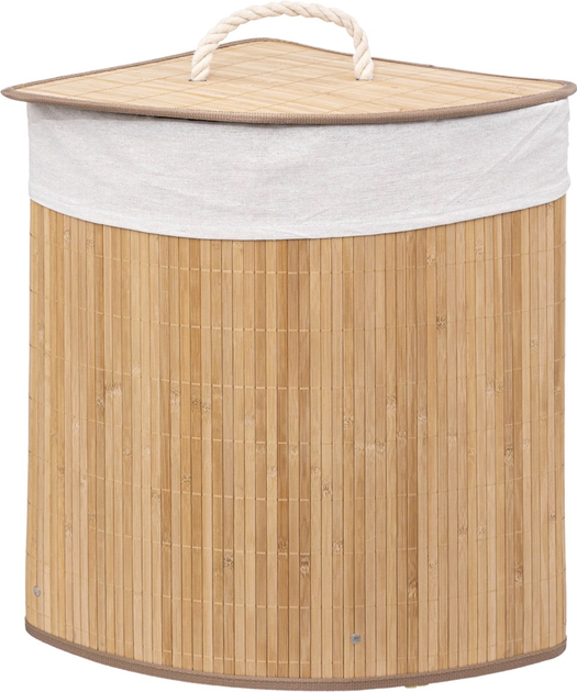 Кошик для білизни Wenko Bamboo 48 л Коричневий (3560231641160) - зображення 1