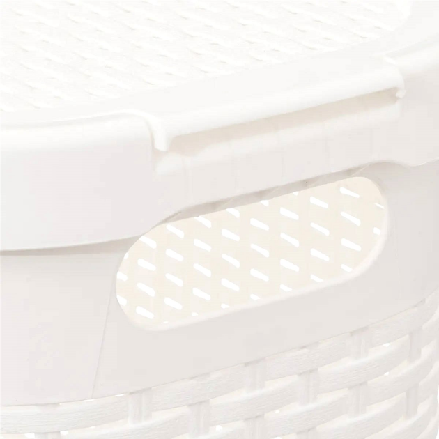 Wysoki kosz na pranie 5five Simply Smart z plastiku 40 l Biały (3560232782527) - obraz 3