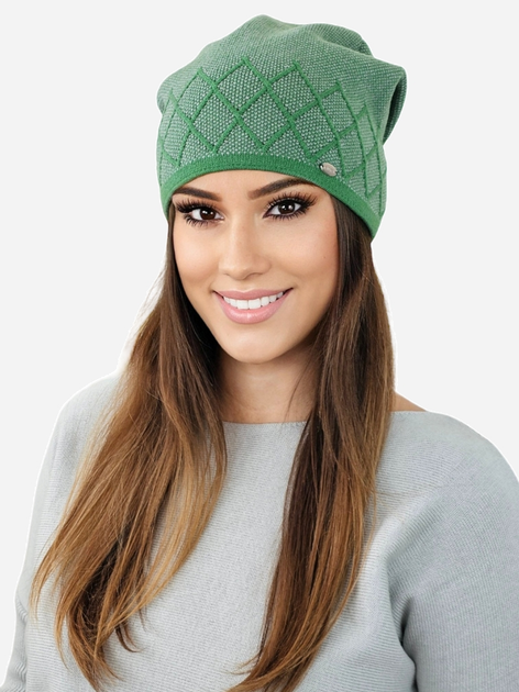 Czapka damska beanie Kamea K.23.001.49 One Size Zielona (5903246777413) - obraz 1