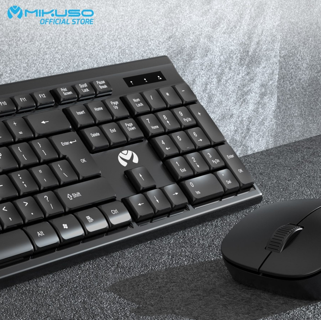 Клавиатура с мышью Keyboard KB-C019 в черном цвете с беспроводным подключением. - изображение 4