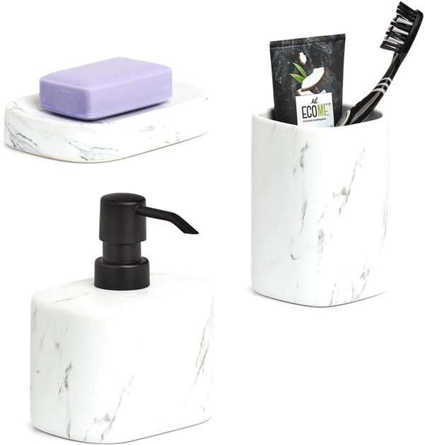 Керамічний дозатор для мила Zeller Marble (4003368188959) - зображення 3