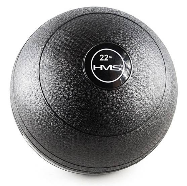 Piłka do ćwiczeń HMS Slam Ball 22 kg Czarna (5907695517767) - obraz 1