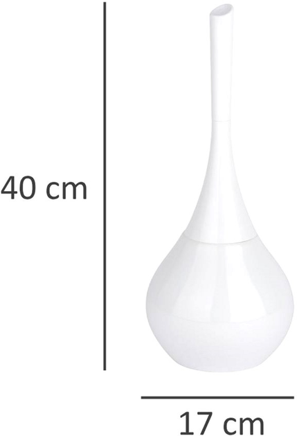 Pojemnik na szczotkę Wenko Flakon + szczotka WC biały (4008838460368) - obraz 4
