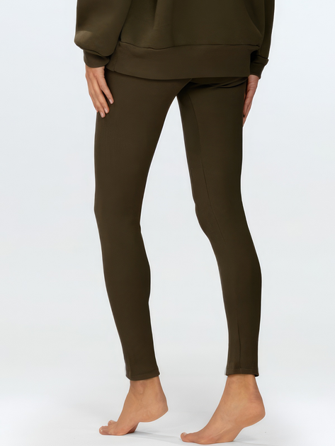 Legginsy damskie w prążki DKaren Halima L Khaki (5903251479104) - obraz 2