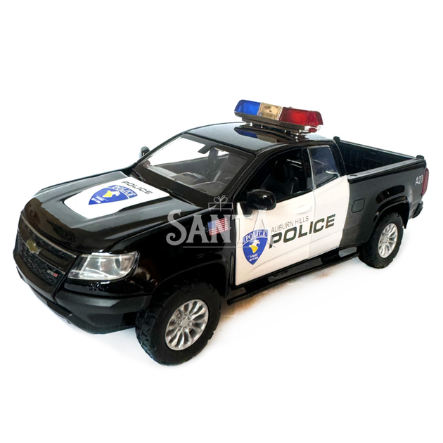 Машина металева поліція Chevy Colorado ZR2 Police Автопром 1:31 світло звук відкр двері баг капот 18*7*6см (68465) - зображення 2