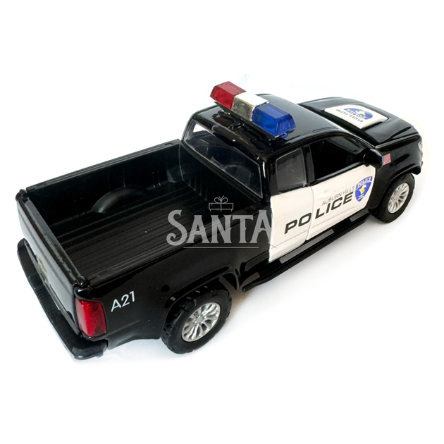 Машина металева поліція Chevy Colorado ZR2 Police Автопром 1:31 світло звук відкр двері баг капот 18*7*6см (68465) - зображення 6