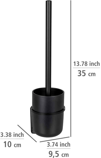 Szczotka do WC Wenko Carpino ścienna czarna (4008838375525) - obraz 8