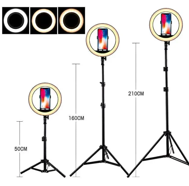 Кольцевая LED лампа 33см 25W с держателем для телефона и Штатив 135см набор блогера кольцевой свет Ring Light - изображение 9