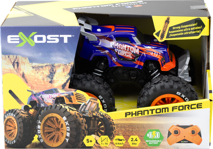 Машина Silverlit Exost Phantom Force 1:16 на радіокеруванні 2.4 ГГц Фіолетова (4891813202899) - зображення 6