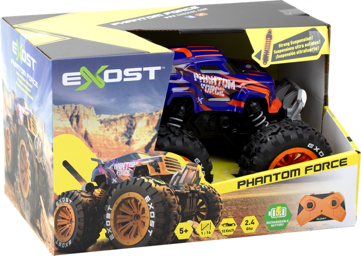 Машина Silverlit Exost Phantom Force 1:16 на радіокеруванні 2.4 ГГц Фіолетова (4891813202899) - зображення 8