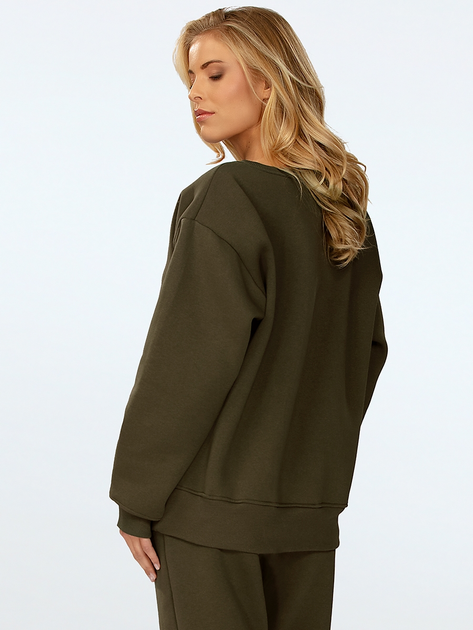 Bluza damska bez kaptura elegancka DKaren Rehema L Khaki (5903251473348) - obraz 2