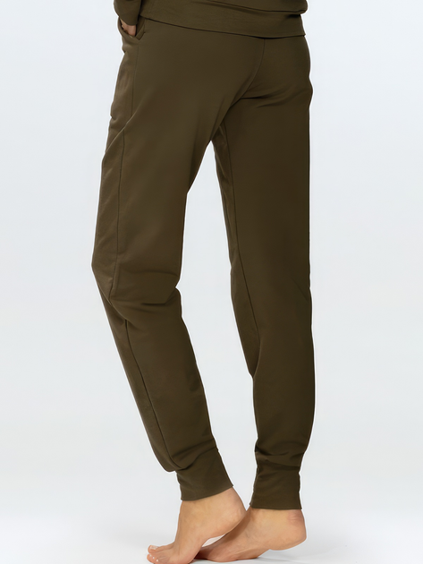 Spodnie dresowe damskie joggery DKaren Seattle M Khaki (5903251481916) - obraz 2