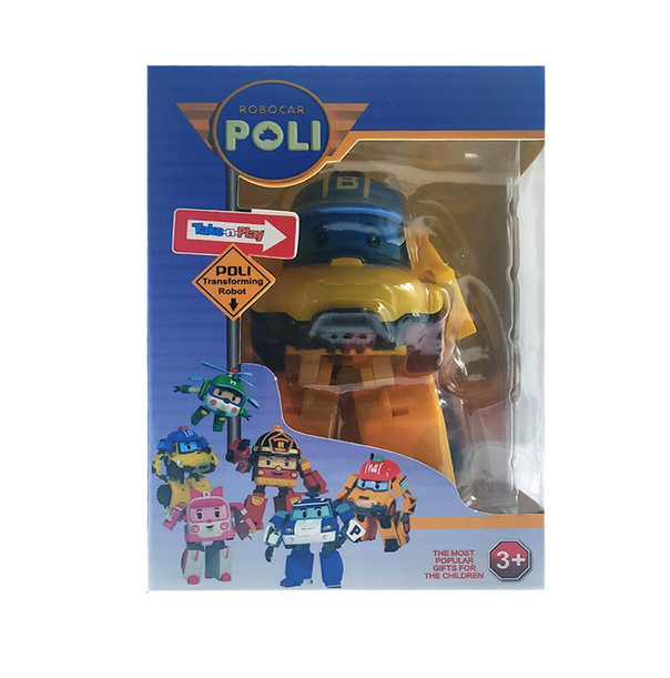 Машинка-трансформер Robocar Poli Робокар Поли Баки, Желтый От 3 лет в картонной коробке - изображение 4