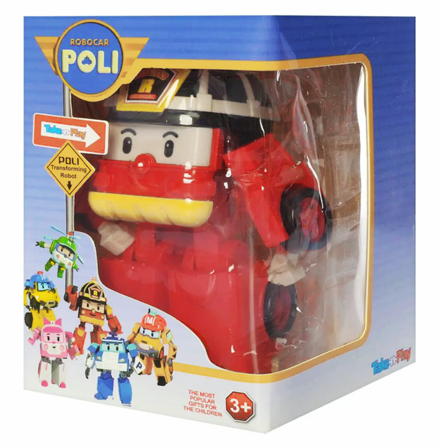 Модель игрушечной машины Robocar Poli из серии Робокар Поли - пожарная машина Рой, MiC 83608, окрашенная в красный цвет. - изображение 4