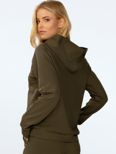 Bluza damska z kapturem kangurka DKaren Seattle M Khaki (5903251481794) - obraz 2