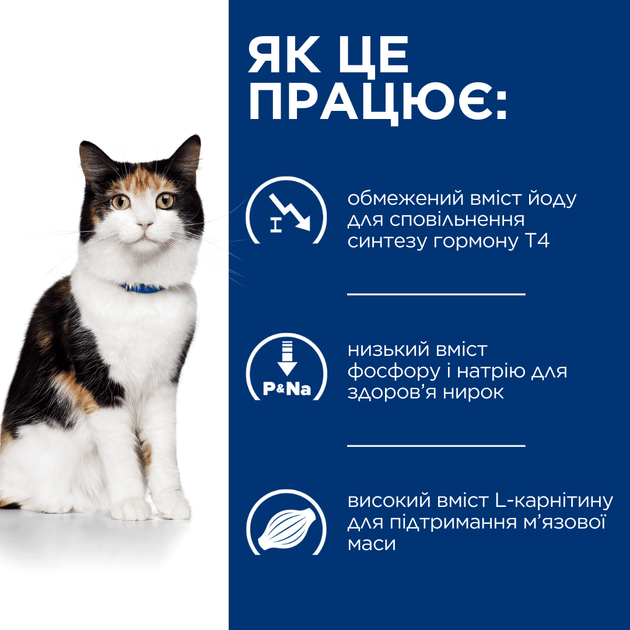 Hill’s Prescription Diet y/d Thyroid Care Сухий корм для підтримки здоров’я щитоподібної залози, 3 кг - зображення 3