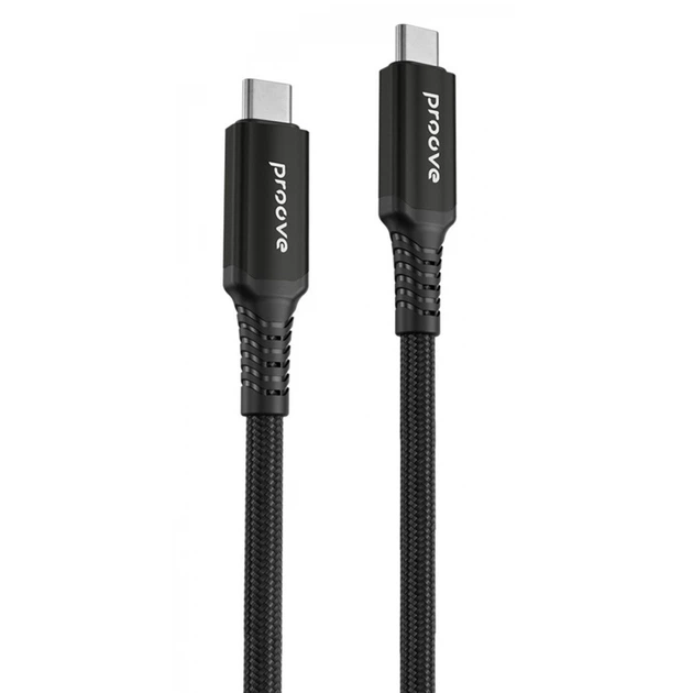Кабель для телефона смартфона планшета Proove Speed Line Type-C на Type С 240W USB 4.0 (1м) - Фото 1 Кабель для телефона смартфона планшета Proove Speed Line Type-C на Type С 240W USB 4.0 (1м) - зображення 1
