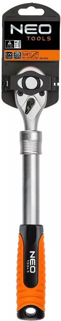 Трещітка телескопічна NEO Tools 1/4" 150-200 мм 08-502 (5907558412802) - зображення 2