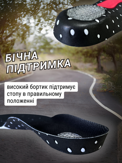 Устілки ортопедичні для взуття кросівок стельки анатомічні спортивні обрізні антиковзні супінатори для дорослих універсальні чоловічі жіночі амортизуючі дорослі водонепроникні вологовідвідні з амортизатором Hechpro ТБ1450 39 - зображення 5