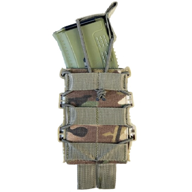 Открытый каркасный тактический подсумок для 1 магазина АК LeRoy LE2968 Cordura Multicam - изображение 2