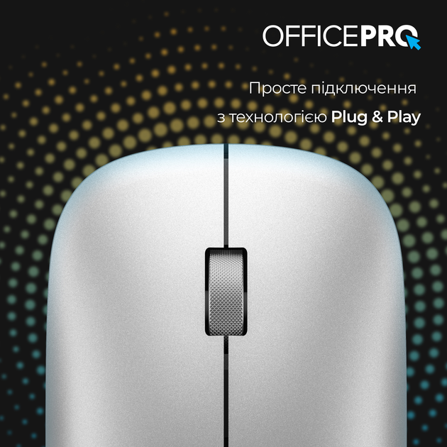Мышь OfficePro M225S Silent Click Wireless Silver - изображение 6
