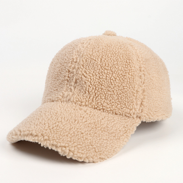М'яка хутряна бейсболка кепка Honey Fashion Accessories 56-59р бежевий (13-291) - зображення 2