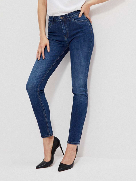 Jeansy skinny damskie z przetarciami Moodo Z-JE-3914 42 Granatowe (5904152346410) - obraz 1