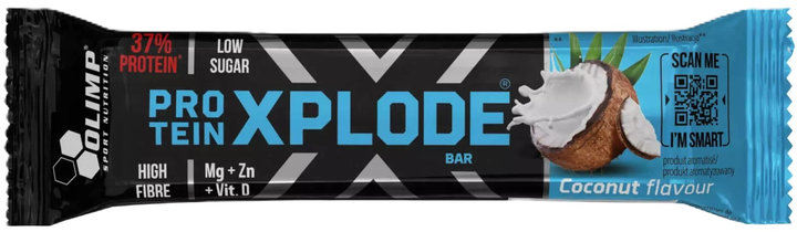 Протеїнові батончики Olimp Protein Xplode Bar Кокос 40 г х 25 шт (5901330094460) - зображення 2