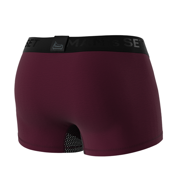 Чоловічі анатомічні боксери з бавовни із сіткою, Anatomic Classic Light, Black Series, марсала L - зображення 5