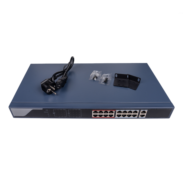 Комутатор мережевий POE GreenVision GV-019-AI-16+2PG - Фото 4 Комутатор мережевий POE GreenVision GV-019-AI-16+2PG - зображення 4