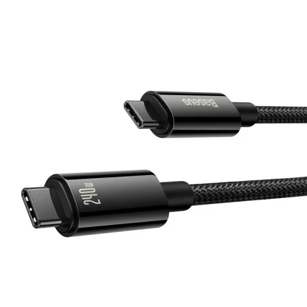 Кабель Baseus Tungsten Gold Type-C to Type-C 240W 1m чорний - изображение 2