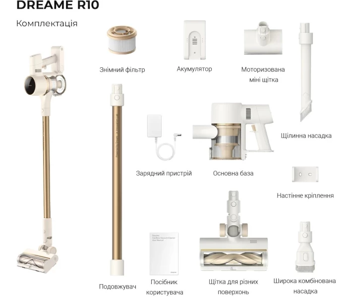 Бездротовий пилосос Dreame Cordless Vacuum Cleaner R10 - зображення 8