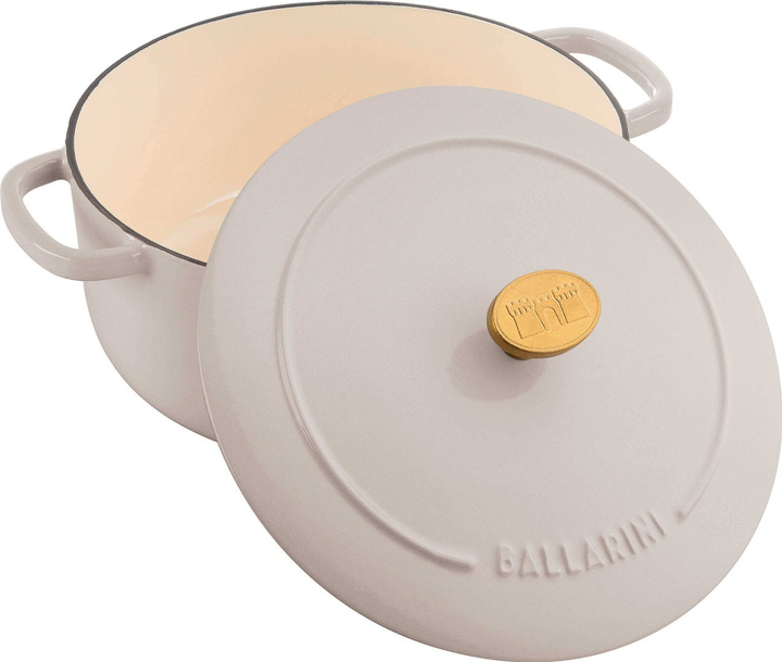 Garnek Ballarini Bellamonte żeliwny okrągły Kość Słoniowa 5.5 l (4062297005331) - obraz 4