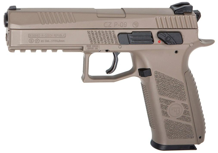 Пістолет пневматичний ASG CZ P-09 Pellet FDE Blowback - зображення 1