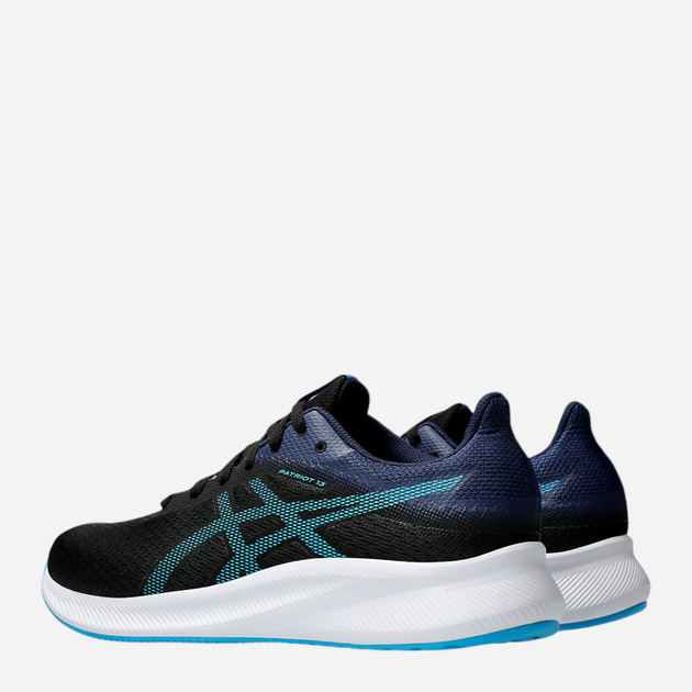 Чоловічі кросівки для бігу ASICS Patriot 13 1011B485-010 45 (11US) 28.5 см Чорний/Блакитний (4550457847001) - зображення 3