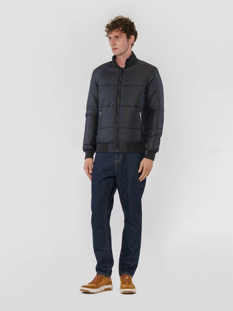 Куртка чоловіча чорна Arber Varsity Jacket H19 48 зріст 5 чорний (M08.08.02.431) - Фото 2 Куртка чоловіча чорна Arber Varsity Jacket H19 48 зріст 5 чорний (M08.08.02.431) - изображение 2