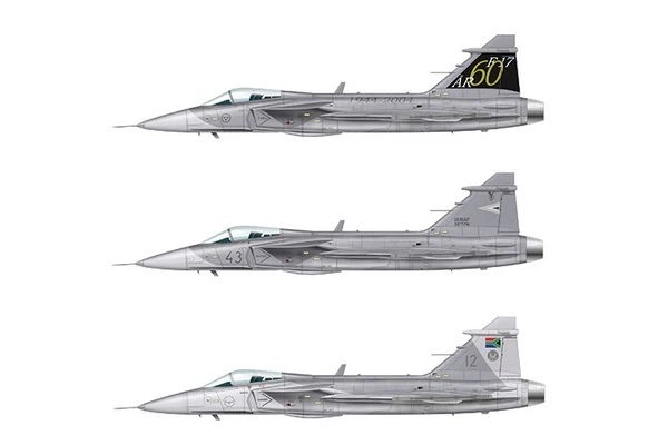 Сборная модель 1/72 самолет JAS 39 Gripen Italeri 1306 - изображение 7