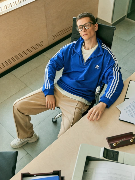 Толстовка на молнии мужская Adidas Originals Funnelneck Tt IX5216 Толстовка на молнии мужская Adidas Originals Funnelneck Tt IX5216