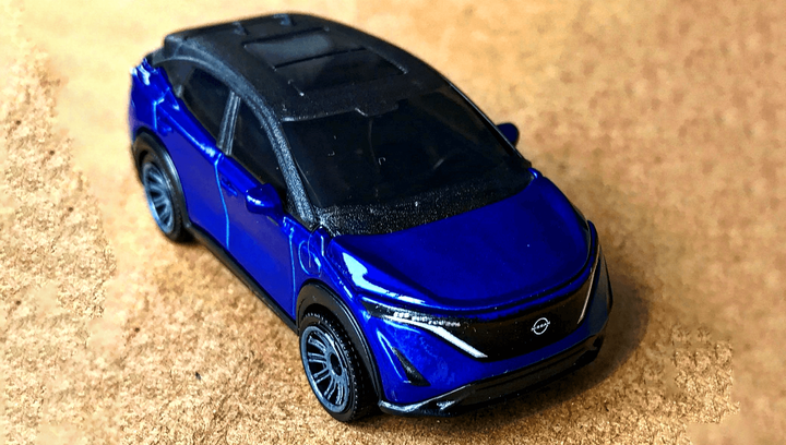 Matchbox Moving Parts Nissan Ariya Toy Car - Blue 1:64 Scale Diecast Model