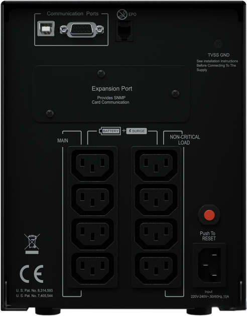 UPS CyberPower Line-Interactive SNMP 1000 VA (PR1000ELCD) - obraz 3