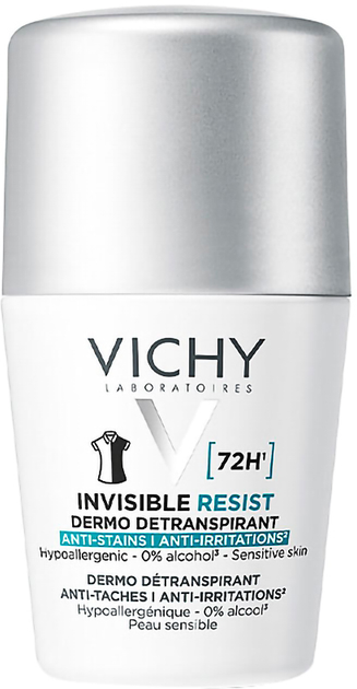 Antyperspirant w kulce Vichy Invisible Resist 72h 50 ml (3337875894265) - obraz 1