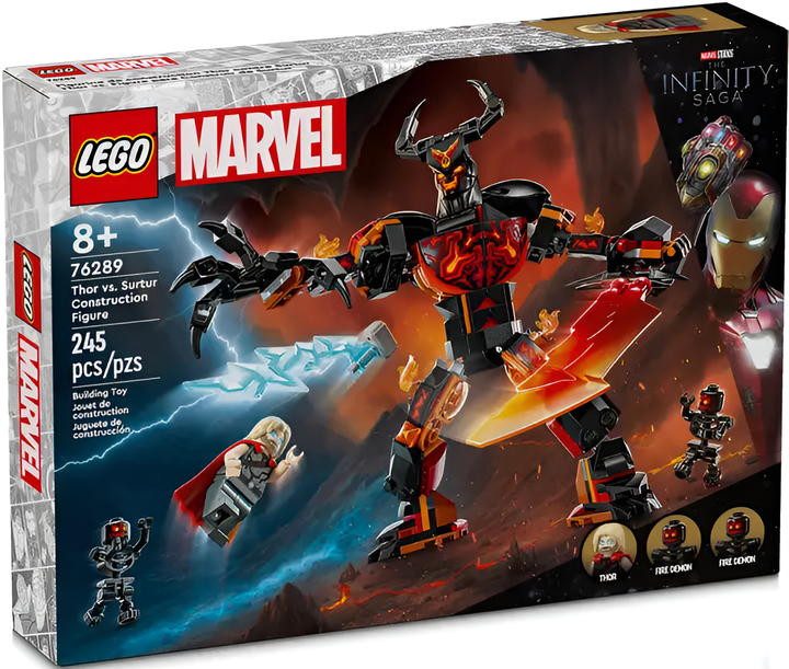 Zestaw klocków LEGO Marvel: Thor kontra figurka konstrukcyjna Surtura 245 elementów (76289) - obraz 1