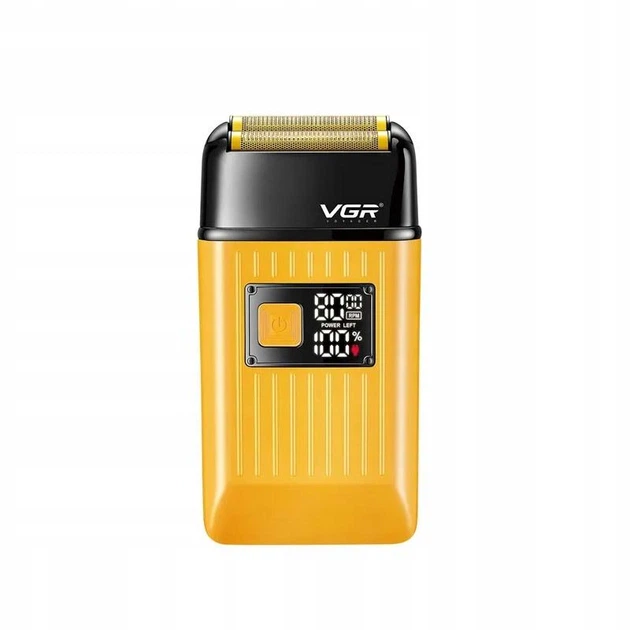 Электробритва шейвер для мужчин VGR V-357 сеточная с зарядкой через USB и информативным дисплеем, Оранжевый - изображение 2