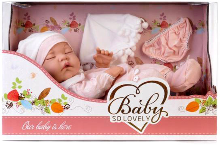 Lalka bobas Artyk Baby z zamkniętymi oczami 41 cm (5901811149245) - obraz 1