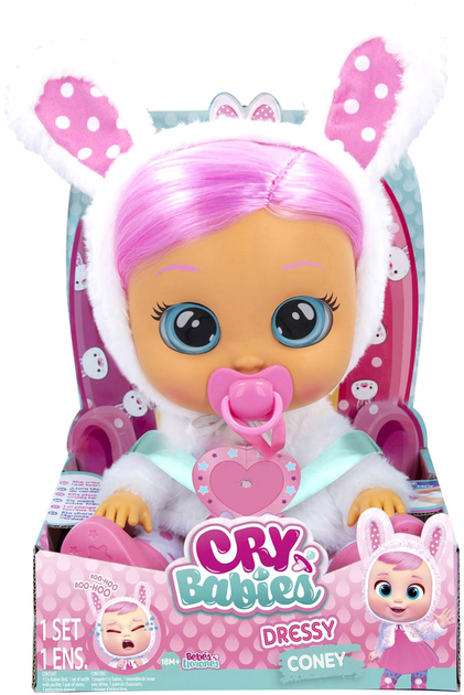 Lalka bobas TM Toys Cry Babies Dressy Coney 30 cm (8421134081444) - obraz 1