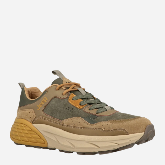 Buty sportowe męskie do kostki Jeep JM42210A-020 41 (7UK) 27.5 cm Khaki/Jasnobrązowy (8054794800935) - obraz 2