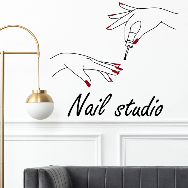 Вінілова наклейка Nail studio Набір S (манікюр декор в салон краси) Happy Pocket Чорний матовий (HP-81S-070/30M) - зображення 7